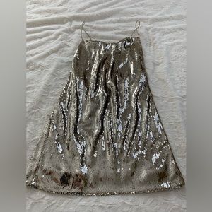 Silver sequin mini dress- ASOS petite. Never worn - new condition